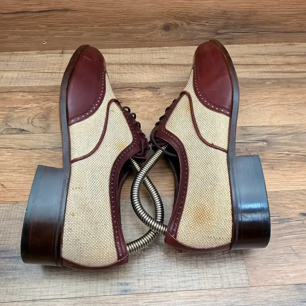 Yves Saint Laurent YSL Size 7.5D Brown Leather  Oxfords shoes